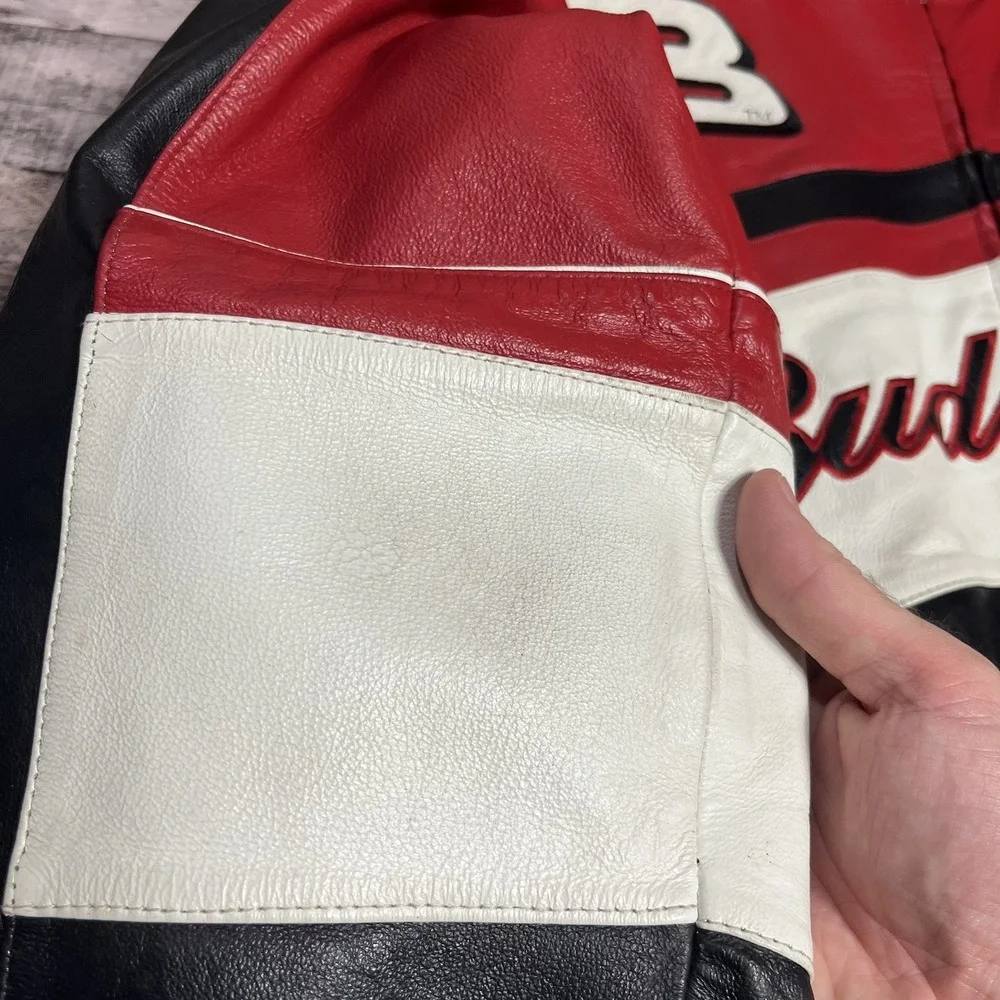 Dale Earnhardt Jr Jacket Men's Size XL Vintage Wilson Leather NASCAR Racing
